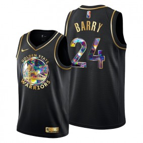 #24 Rick Barry Golden State Warriors NBA 75th Anniversary Team Black Jersey