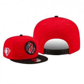 Houston Rockets 2021 NBA Draft Red Hat 75th Anniversary Logo