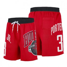 Kevin Porter Jr. Rockets Red 75th Diamond Anniversary Shorts Pockets