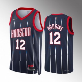 Trevor Hudgins Houston Rockets Navy #12 City Edition Jersey 75th Diamond Badge