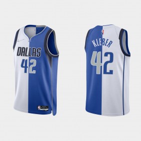 Mavericks Maxi Kleber Split 75th Jersey Royal White