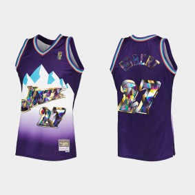 Jazz Rudy Gobert 75TH Diamond Purple Jersey Retro