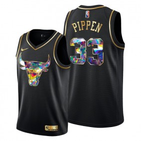 #33 Scottie Pippen Chicago Bulls NBA 75th Anniversary Team Black Jersey