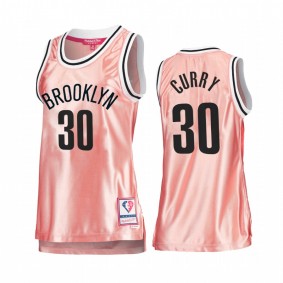 Brooklyn Nets Seth Curry Rose Gold Pink 75th Anniversary Women's Jersey #30