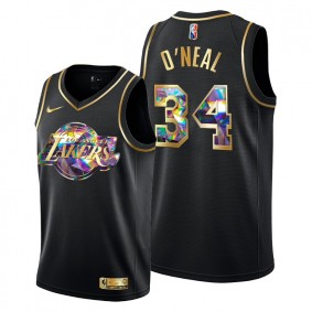 #34 Shaquille O'Neal Los Angeles Lakers NBA 75th Anniversary Team Black Jersey