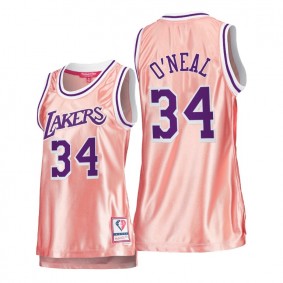 Shaquille O'Neal Los Angeles Lakers Rose Gold Jersey 75th Anniversary Pink Women's