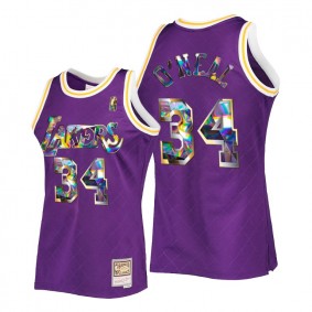 Shaquille O'Neal Los Angeles Lakers NBA 75th Diamond Hardwood Classics Purple Jersey Men