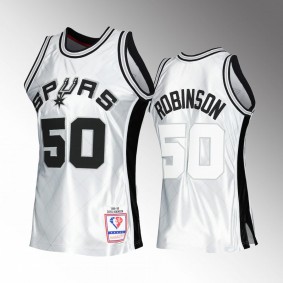 David Robinson #50 San Antonio Spurs 1998-99 Hardwood Classics Platinum 75th Anniversary Jersey