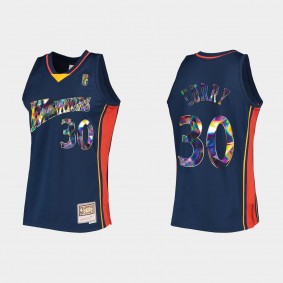 Bulls Stephen Curry 75TH Navy Retro Jersey Diamond Edition