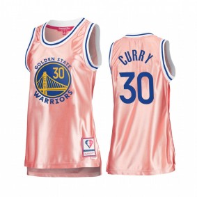 Stephen Curry Golden State Warriors Rose Gold Jersey #30 Pink 75th Anniversary Women's Tank