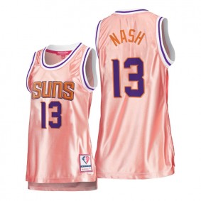 Hot Lady's Phoenix Suns #13 Steve Nash Pink Rose Gold Jersey 75th Anniversary