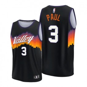 Chris Paul 2021-22 Suns Black Replica Jersey NBA75th City Edition