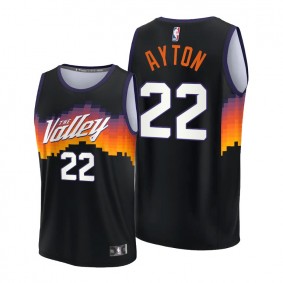 Deandre Ayton 2021-22 Suns Black Replica Jersey NBA75th City Edition