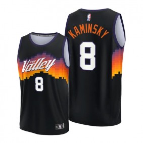 Frank Kaminsky 2021-22 Suns Black Replica Jersey NBA75th City Edition