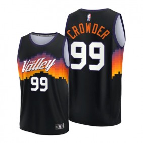 Jae Crowder 2021-22 Suns Black Replica Jersey NBA75th City Edition