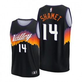 Landry Shamet 2021-22 Suns Black Replica Jersey NBA75th City Edition