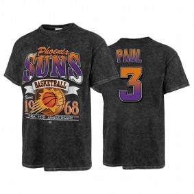 Phoenix Suns Chris Paul 2022 NBA Playoffs NBA 75th Season T-Shirt Black Tie Dye Cotton