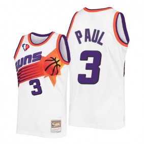 Phoenix Suns Chris Paul 75th Anniversary Logo Throwback White Jersey