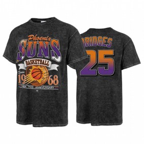 Phoenix Suns Mikal Bridges 2022 NBA Playoffs NBA 75th Season T-Shirt Black Tie Dye Cotton