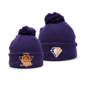 Phoenix Suns NBA 75th Season Pom Beanie Knit Hat Purple