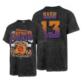 Steve Nash Phoenix Suns Classic NBA Playoffs T-Shirt Black NBA 75th Season Tie Dye Cotton Tee