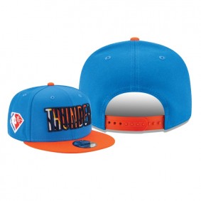 Oklahoma City Thunder 2021 NBA Draft Blue Hat 75th Anniversary Logo