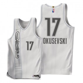 Thunder Aleksej Pokusevski 2021-22 City Edition Jersey White