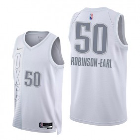 Thunder Jeremiah Robinson-Earl 2021-22 City Edition White Jersey NBA 75th