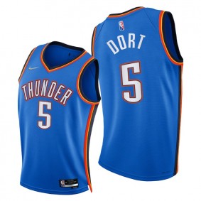 Thunder Luguentz Dort 2021-22 75th Diamond Anniversary Jersey Blue