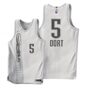 Thunder Luguentz Dort 2021-22 City Edition Jersey White