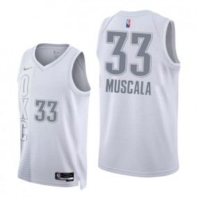 Thunder Mike Muscala 2021-22 City Edition White Jersey NBA 75th