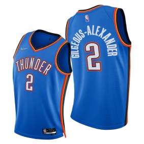 Thunder Shai Gilgeous-Alexander 2021-22 75th Diamond Anniversary Jersey Blue