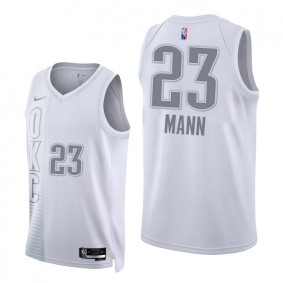 Thunder Tre Mann 2021-22 City Edition White Jersey NBA 75th