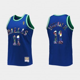 Mavericks Tim Hardaway Jr. 75TH Diamond Royal Jersey Retro