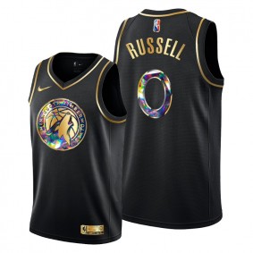 Timberwolves D'Angelo Russell 2021-22 Diamond Logo Jersey Black