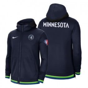 Hoodie Timberwolves 75th Anniversary Navy Showtime Full-Zip Jacket