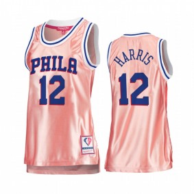 Tobias Harris Philadelphia 76ers Rose Gold Jersey #12 Pink 75th Anniversary Women's Tank