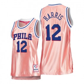 Hot Lady's Philadelphia 76ers #12 Tobias Harris Pink Rose Gold Jersey 75th Anniversary