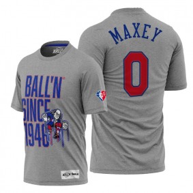 Tyrese Maxey 76ers Since 1946 Gray Tee