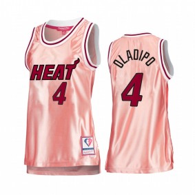 Miami Heat Victor Oladipo Rose Gold Pink 75th Anniversary Women's Jersey #4