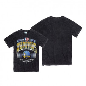Golden State Warriors NBA 75th Anniversary 47 Vintage Tubular Men T-Shirt Black