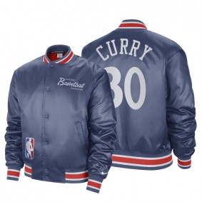 Stephen Curry Team 31 Courtside Jacket Warriors Navy 75th