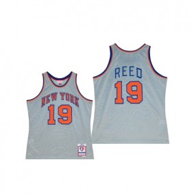 Willis Reed New York Knicks #19 Silver Retro 75th Jersey Classic