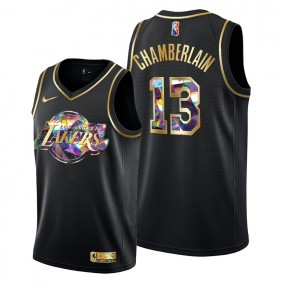 #13 Wilt Chamberlain Los Angeles Lakers NBA 75th Anniversary Team Black Jersey