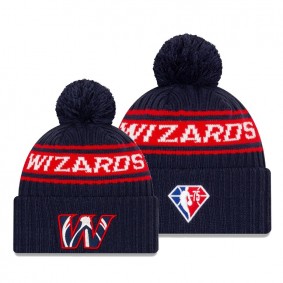 2021 Draft Edition Washington Wizards Navy 75th Anniversary Logo Knit Hat
