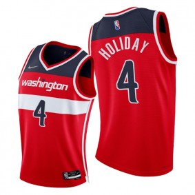 Wizards Aaron Holiday 2021-22 75th Diamond Anniversary Jersey Red