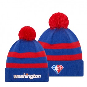 Washington Wizards City Edition NBA 75th Season Knit Hat Blue