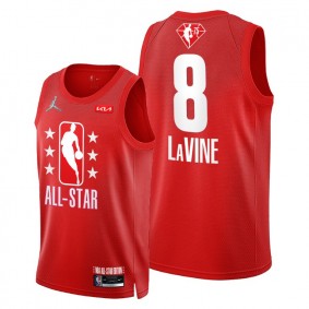 Zach LaVine 2022 Cleveland All-Star Maroon 75th Patch Jersey Bulls #8
